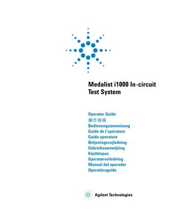 Medalist i1000 In-circuit Test System - Agilent Technologies