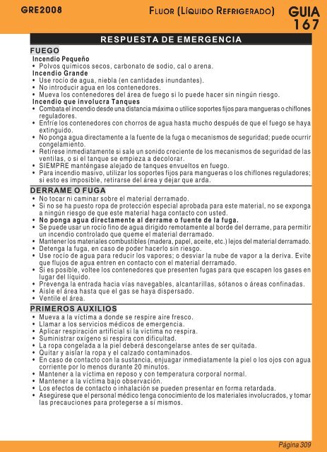 Guia de Respuesta en caso de Emergencia - 2008 - PHMSA