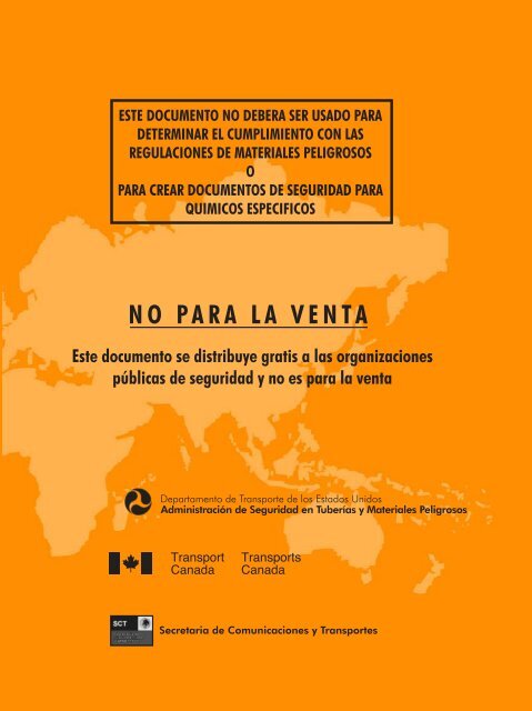 Guia de Respuesta en caso de Emergencia - 2008 - PHMSA