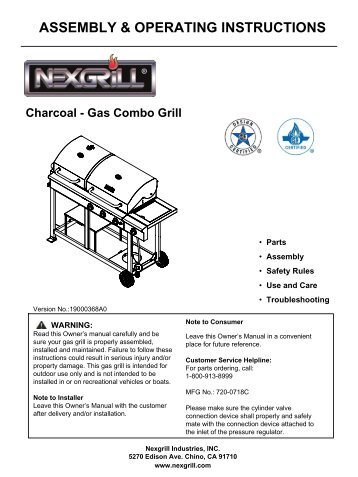 Cover page - the The Nexgrill Official Parts Store