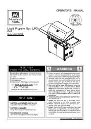 warning - Appliance Factory Parts