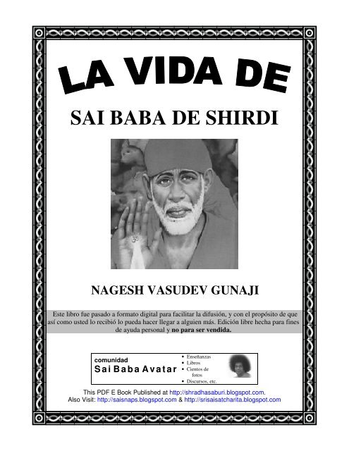 SAI BABA DE SHIRDI - SriSaiKalpa