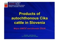 Products of autochthonous Cika cattle in Slovenia - SAVE Foundation