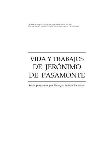 Vida y trabajos de Jerónimo de Pasamonte - IPFW: Page Not Found ...