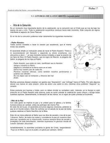 17 Liturgia de la Eucaristia (segunda parte).