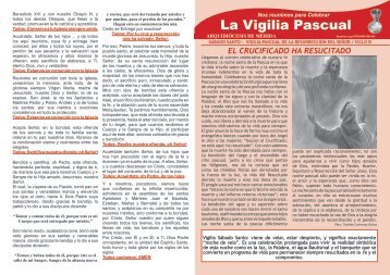 La Vigilia Pascual - Arquidiócesis de Mérida