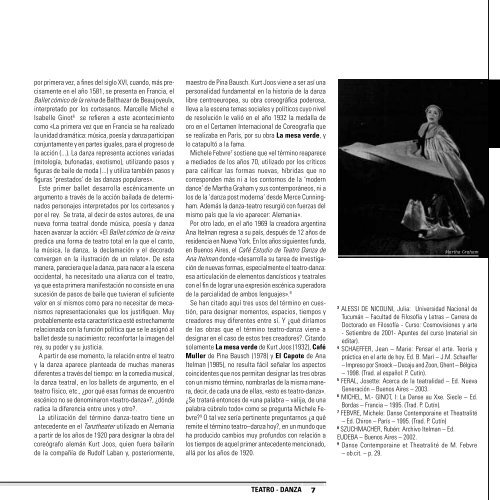 Teatro-danza - Instituto Nacional del Teatro