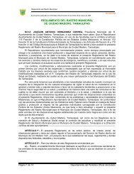 Reglamento del Rastro Municipal - bienvenido - periodico oficial del ...