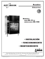 Manual del propietario del asador AR-7EVH con ... - Alto-Shaam