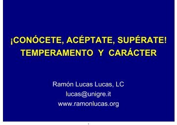 ¡conócete, acéptate, supérate! temperamento y carácter