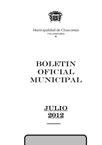 DIGESTO julio 2012 - municipalidad de chascomús