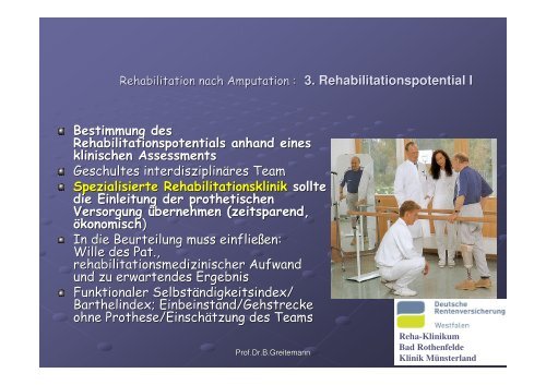 Anforderungen an die Rehabilitation amputierter Menschen aus Sicht