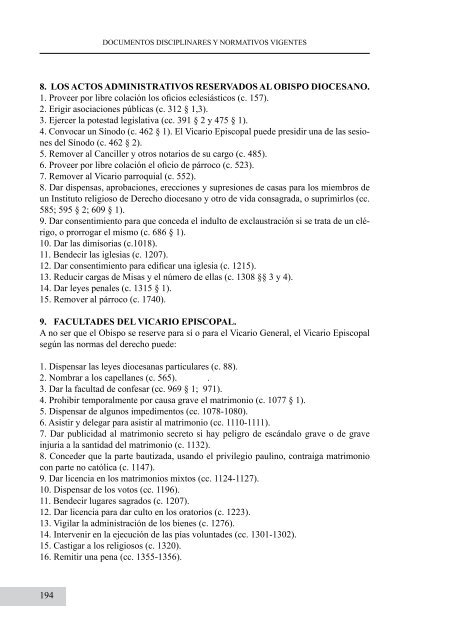 DOCUMENTOS DISCIPLINARES Y NORMATIVOS VIGENTES