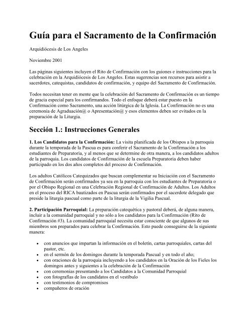 Ejemplo Carta De Confirmacion Catolica