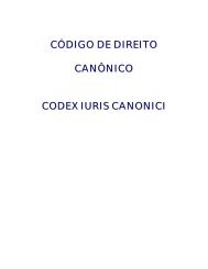 CÓDIGO DE DIREITO CANÔNICO CODEX IURIS CANONICI