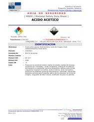 ACIDO ACETICO - Corporación Química de Venezuela