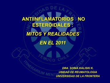 Antiinflamatorios No Esteroidales: mitos y realidades en el 2011