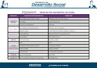 sedes de pre-inscripción (1ra etapa) - Ministerio de Desarrollo Social