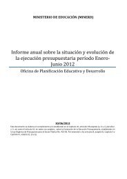 Informe Ejecución Presupuesto MINERD Enero-Junio 2012