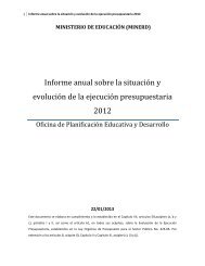 Informe anual sobre la situación y evolución de la ejecución ...