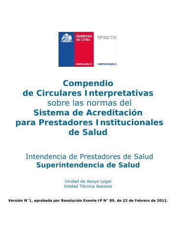 Compendio de Circulares Interpretativas sobre las normas del