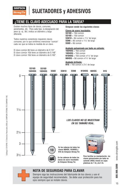 Catalog: Conectores Para Proyectos del Hogar - Simpson Strong-Tie