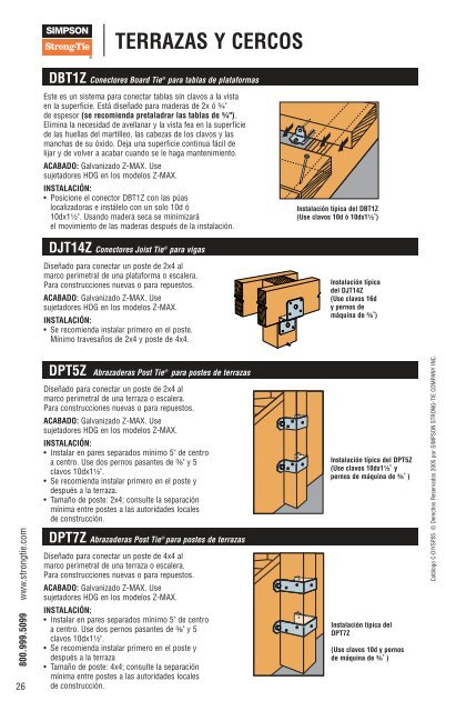 Catalog: Conectores Para Proyectos del Hogar - Simpson Strong-Tie