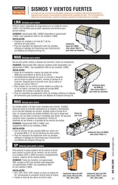 Catalog: Conectores Para Proyectos del Hogar - Simpson Strong-Tie