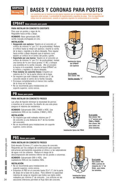 Catalog: Conectores Para Proyectos del Hogar - Simpson Strong-Tie