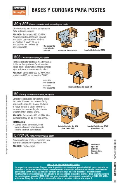Catalog: Conectores Para Proyectos del Hogar - Simpson Strong-Tie