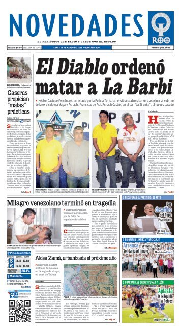 El Diablo ordenó matar a La Barbi - Novedades de Quintana Roo