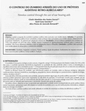 Ttinnitus control through the use of ear hearing aids - CEFAC