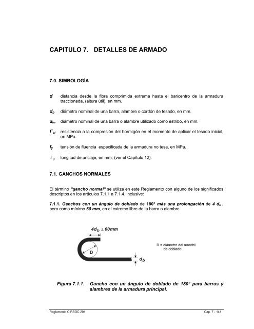 CAPITULO 7. DETALLES DE ARMADO - INTI