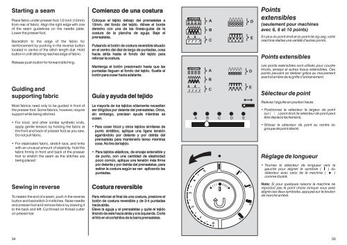 Instruction Book Libro de Instrucciones Livret d'Instructions ... - Singer