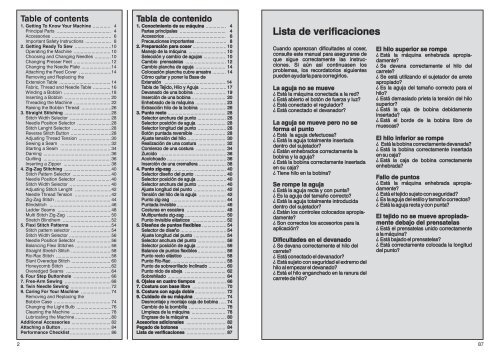 Instruction Book Libro de Instrucciones Livret d'Instructions ... - Singer