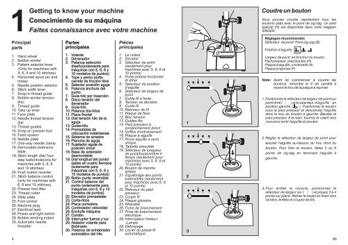 Instruction Book Libro de Instrucciones Livret d'Instructions ... - Singer