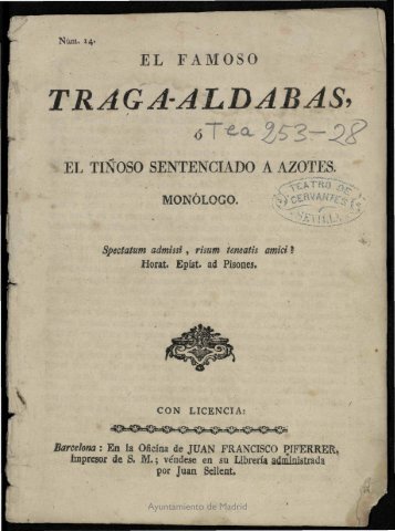 El famoso traga-aldabas. Tea 253-28 - Memoria de Madrid