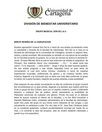 división de bienestar universitario - Universidad de Cartagena