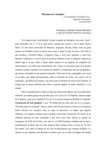 Francisco Antonio García Romero - Centro de Estudios Históricos ...