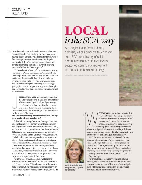 SHAPE Magazine 1 / 2013 - SCA