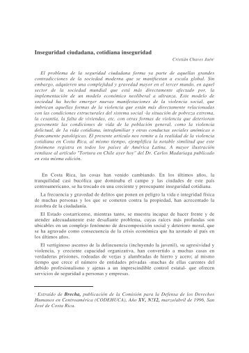 Inseguridad ciudadana, cotidiana inseguridad - Cintras
