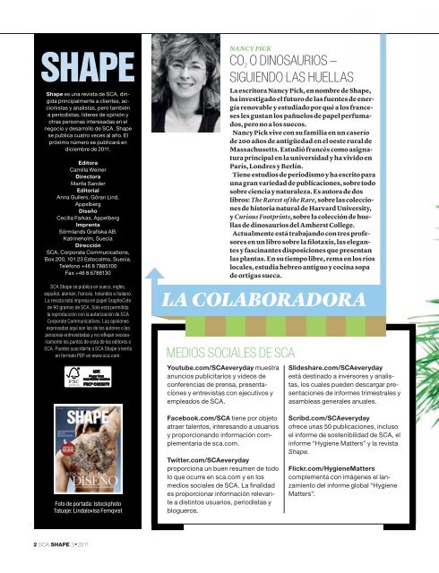 SCA revista Shape 3 / 2011 Spanish