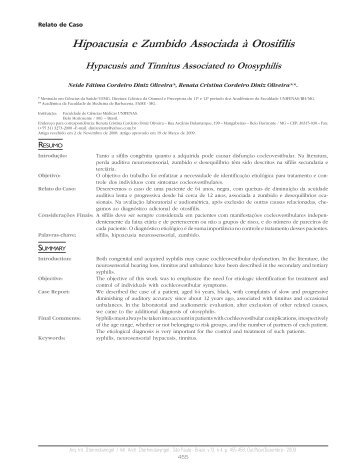 Hipoacusia e Zumbido Associada à Otosifilis