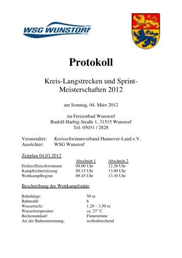 Protokoll - 1. WV Wunstorf