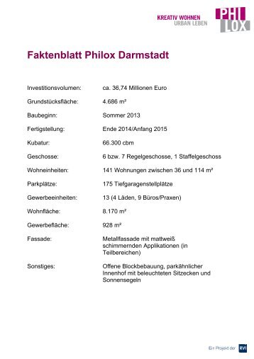 Faktenblatt Philox Darmstadt - Rvi.de