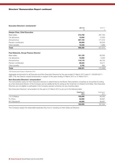 Annual Report and Accounts 2012 - Scapa