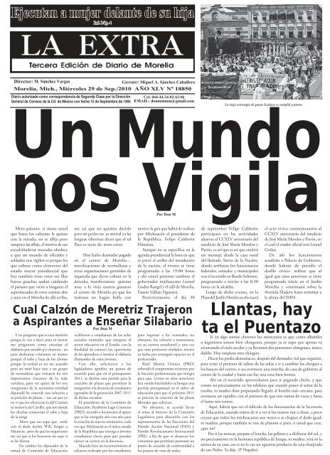 00 EXTRA.indd - La Extra / Diario de Morelia / Noticias Morelia ...