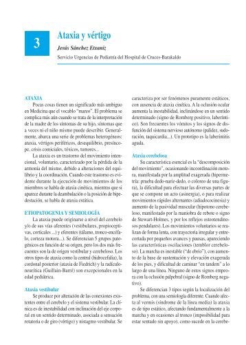 Ataxia y vértigo - Asociación Española de Pediatría