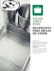 STEAM TABLE PANS RECIPIENTES PARA MESAS DE VAPOR