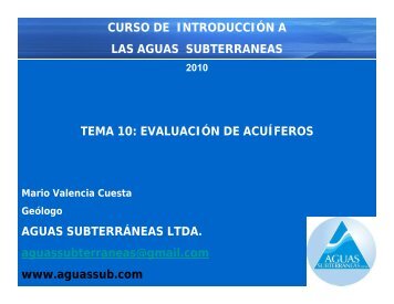10-EVALUACIÓN DE ACUIFEROS.pdf - Aguas Subterráneas Ltda.